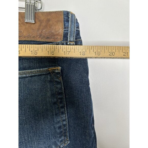 Eddie Bauer Jeans Men Blue Dark Wash Cotton Blend Fleece Lined Straight 36x30 - Picture 6 of 11